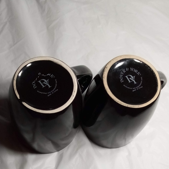 Dover & York Black Set of 2 Cups 1 Dinner Plate - Picture 4 of 8